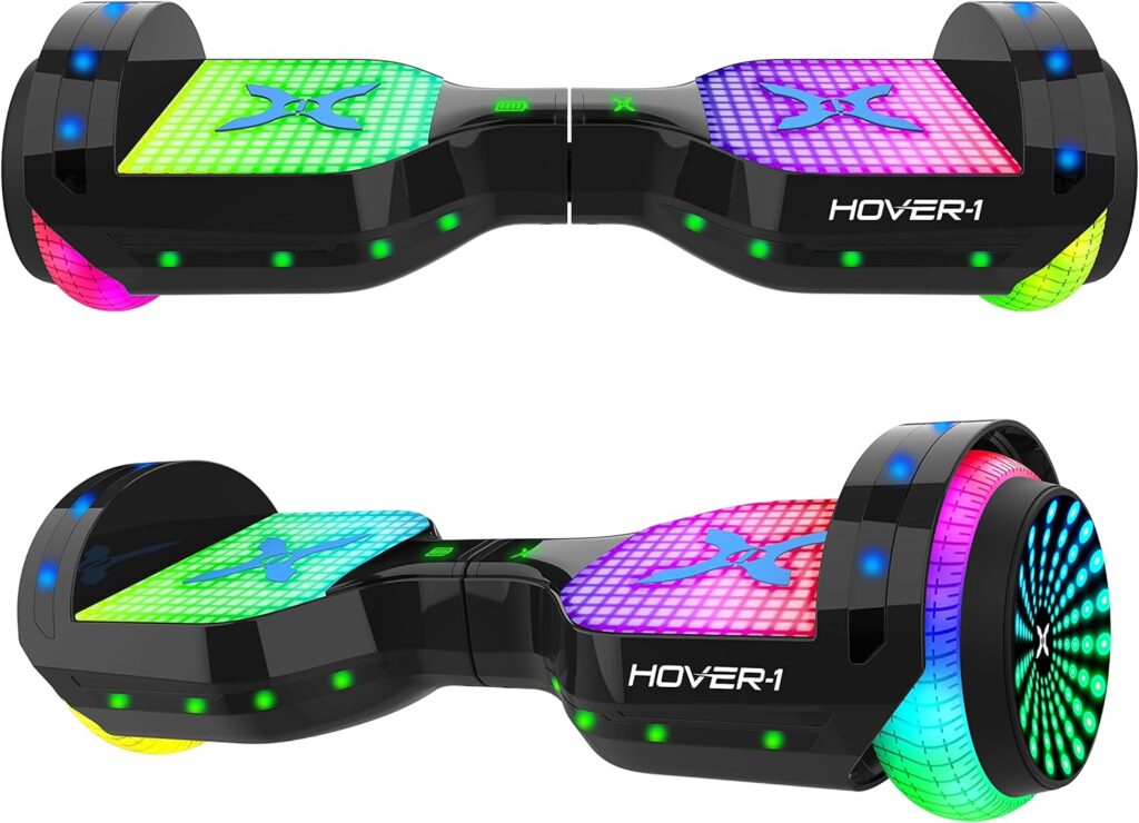 Hover-1 Astro Hoverboard | 300W Motor, IPX4 Water Resistance, Electric Hoverboard with Built-in Bluetooth, LED Fender, Deck and Wheel Lights