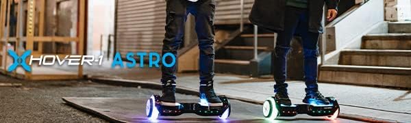 Hover-1 Astro Hoverboard | 300W Motor, IPX4 Water Resistance, Electric Hoverboard with Built-in Bluetooth, LED Fender, Deck and Wheel Lights