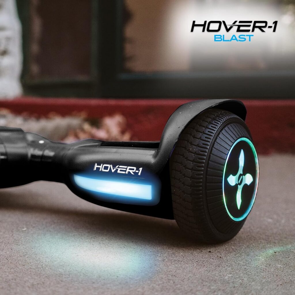 Hover-1 Blast Electric Self-Balancing Hoverboard with 6.5” Tires, Dual 160W Motors, 7 mph Max Speed, and 3 Miles Max Range