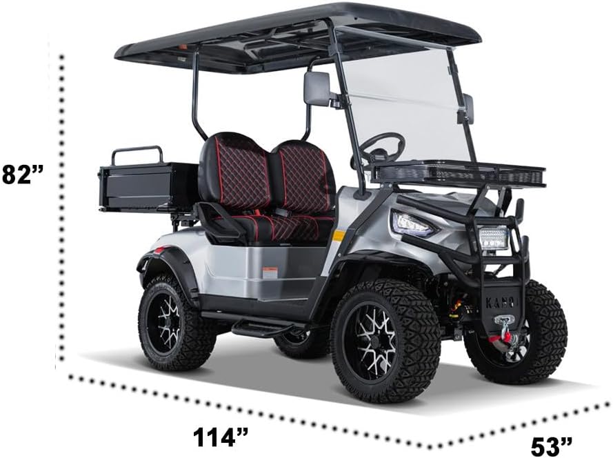 Kandi America 2 Passenger Electric Cart with Powerful 5,000-Watt Electric Motor – Electric Work Vehicle with Dump bin – Electric ATV UTV – Heavy Duty Cart – Electric Passenger Cruiser - EV