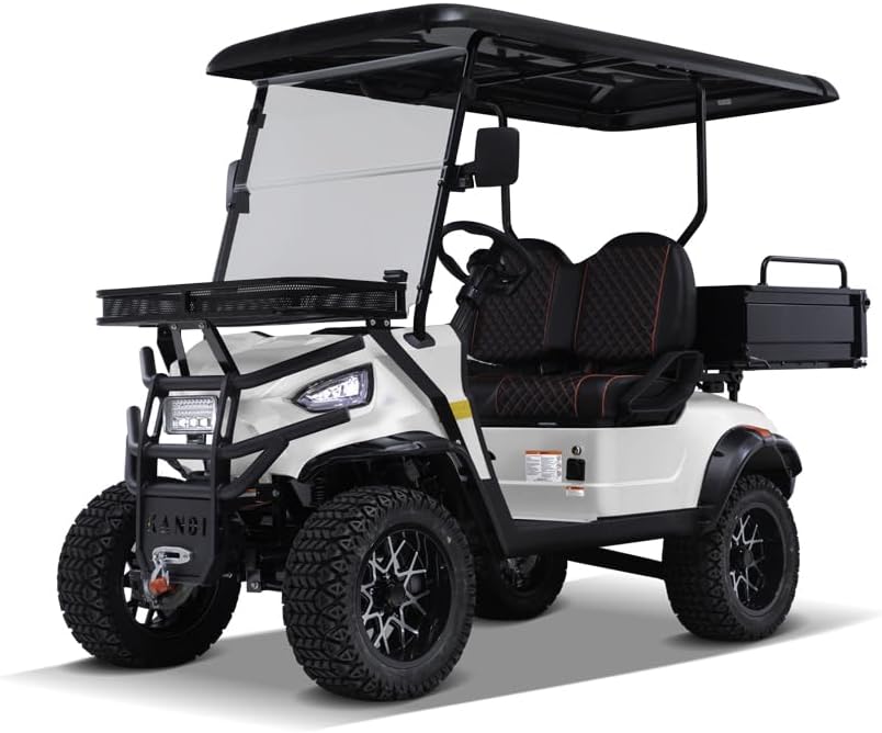 Kandi America 2 Passenger Electric Cart with Powerful 5,000-Watt Electric Motor – Electric Work Vehicle with Dump bin – Electric ATV UTV – Heavy Duty Cart – Electric Passenger Cruiser - EV