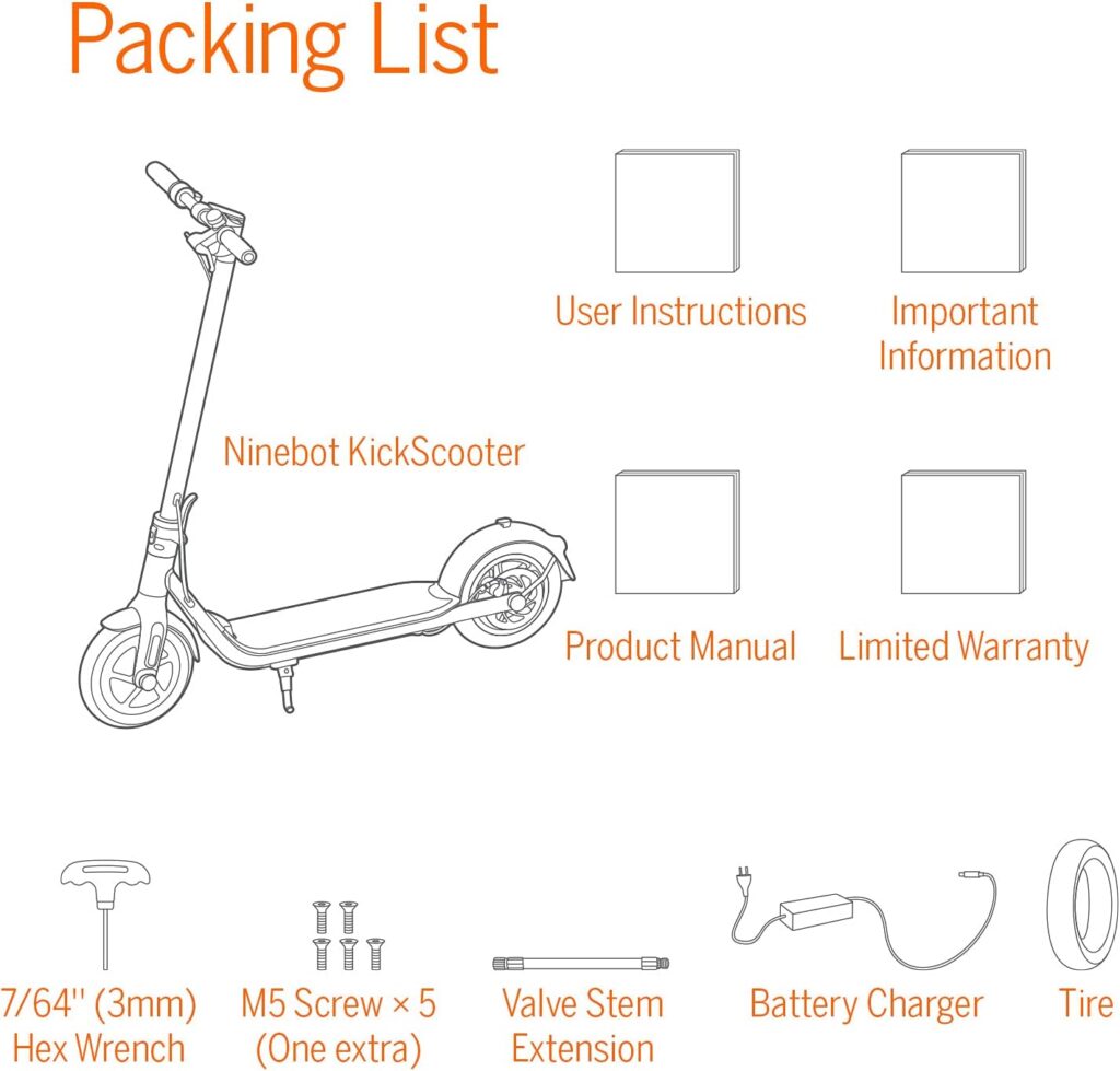 Segway Ninebot Electric Kick Scooter F Series, w/ 12.4, 18.6, 25, 40.4 mi Range, 15.5 18.6 mph Max Speed, 10-inch Pneumatic Tire, Dual Braking System and Cruise Control, Black