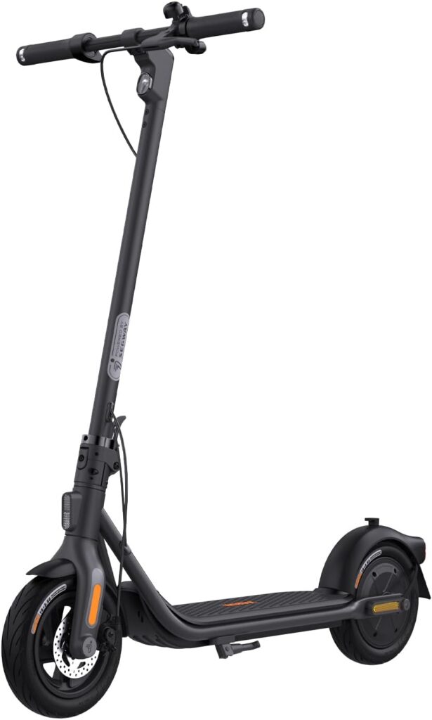 Segway Ninebot Electric Kick Scooter F2, F2 Pro, w/t Powerful Motor, 25 34 Mi Range, 18 20 mph Max Speed, 10-inch Self-Sealing Tire, Front Suspension, Dual Brakes and Cruise Control - Black