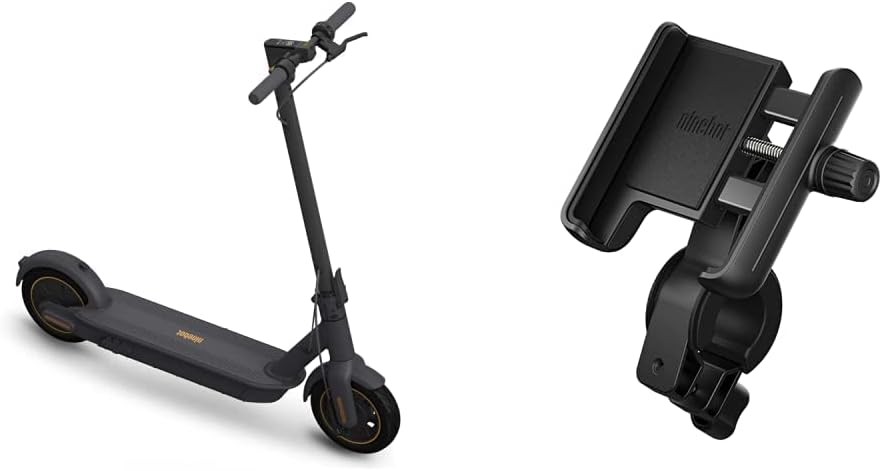 Segway Ninebot MAX Electric Kick Scooter -350W Motor, 40/25 Miles Range, 18.6 MPH, 10 Pneumatic Tire, Dual Brakes  Suspension, 220lbs Weight Capacity, Commuter E-Scooter for Adults