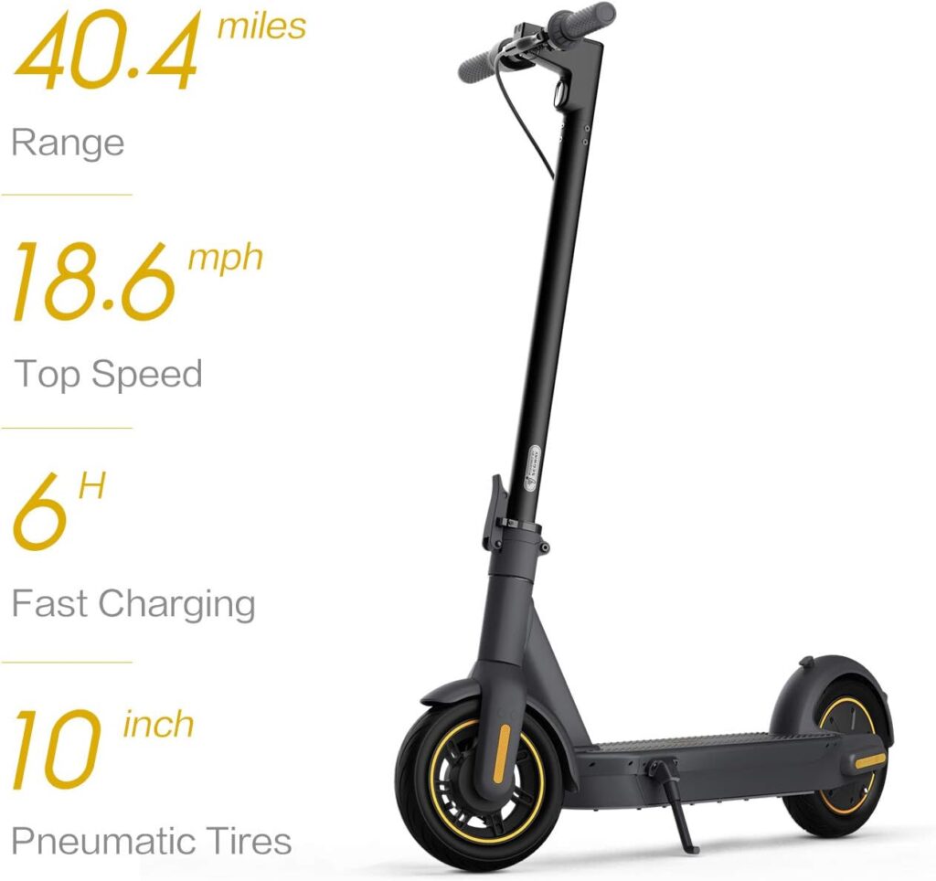 Segway Ninebot MAX G30P Electric Kick Scooter- 350W Motor  Kryptonite Combo Bike U-Lock Standard