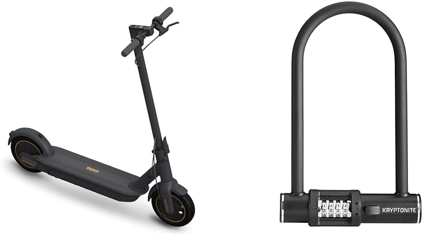 Segway Ninebot MAX G30P Electric Kick Scooter- 350W Motor  Kryptonite Combo Bike U-Lock Standard