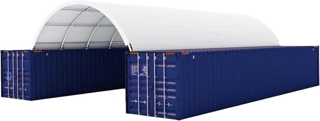 Shipping Container Canopy Shelter, Stable  Durable Cover Storage Container Roof (11oz PE, 20x40)