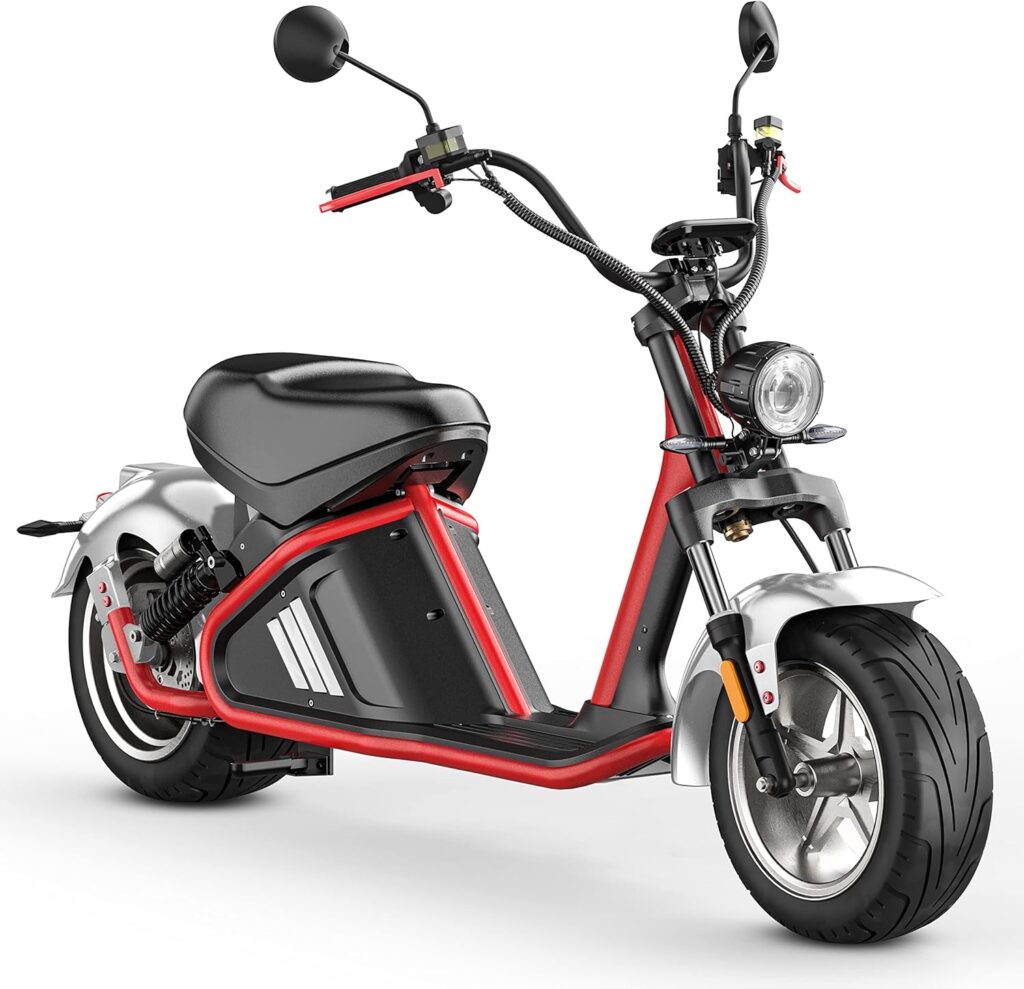 eAhora M2 3000W Electric Motorcycle for Adults 46MPH 60V 40Ah Battery 55+ Miles Long Range Electric Moped 2 Persons Seater Full Suspension,Hydraulic Brakes Adult Motorcycle for Commuting