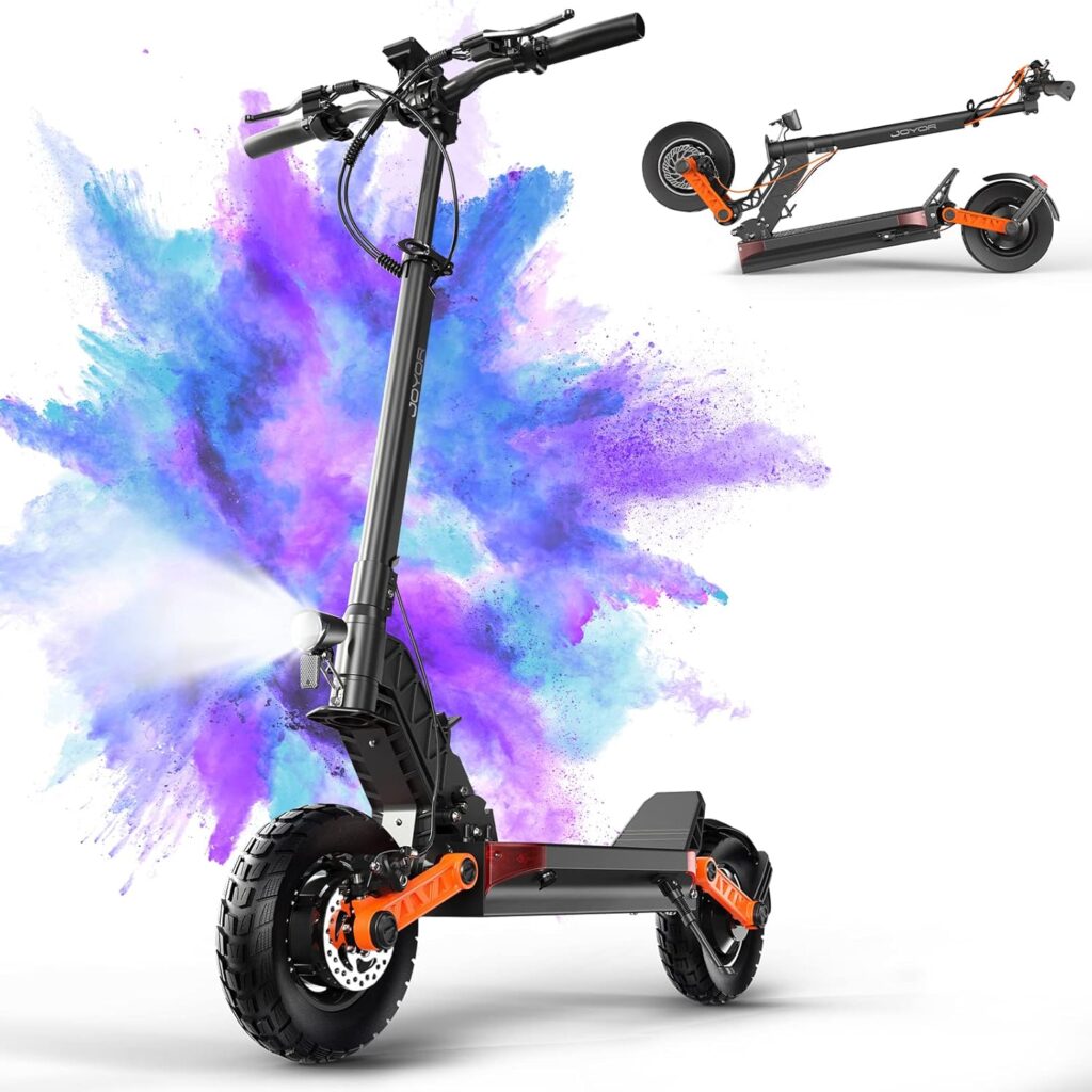 JOYOR Electric Scooter,2000W/800W Motor Scooter for Adults up to 37/31MPH  54/34 Miles Ranges,Shock Absorption 10 Tires Adults Electric Scooter