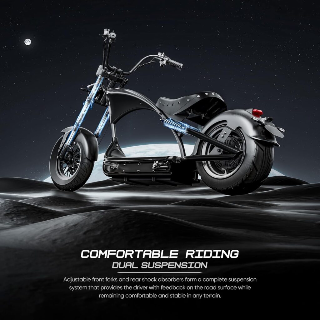 4000W M1P Pro Electric Motorcycle for Adults, 49MPH 55 Mlies Long Range,60V 42AH Battery Full Suspension Dual Disk Brake, Dual Battery Option