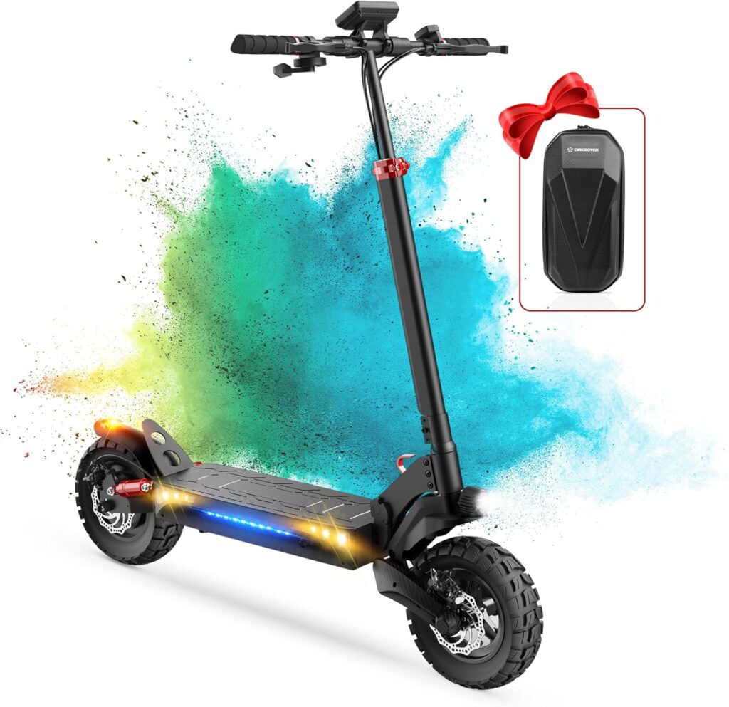 Circooter Electric Scooter for Adult, 1600W/800W Motor, 28 Mph Top Speed, 31/25 Miles Max Range, 330LBS Load, 11/10 Pneumatic Tires Off Road/Commuting Electric Scooter with Storage Bag  Smart APP