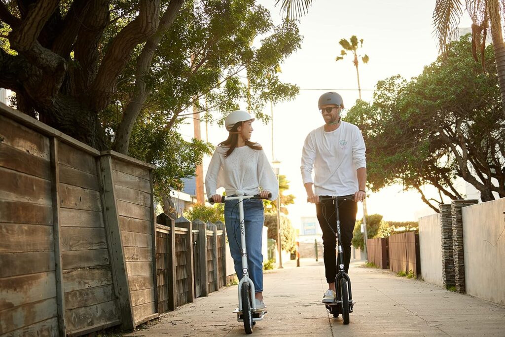 EcoSmart SUP Electric Scooter – 16 Air-Filled Tires, Wide Bamboo Deck, 350w High-Torque Hub-Driven Motor, Up to 15.5 mph  15.5 Miles Range, Rear-Wheel Drive