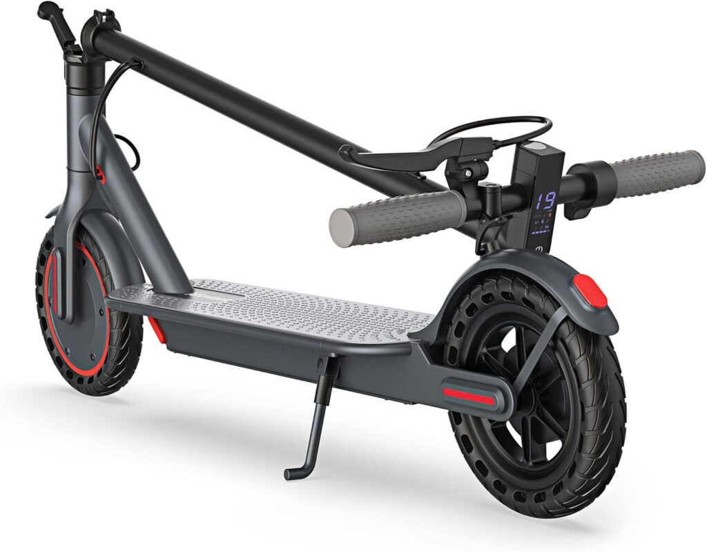 Electric Scooter, Peak 350W Motor, 8.5 Solid Tires, 19 MPH  Max 21 Miles, Portable Folding E-Scooter Adults with Dual Braking System and App Control, UL 2272 Tested