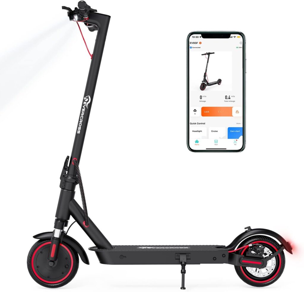 EVERCROSS Electric Scooter, 350W/500W Electric Scooter Adults, 8.5/10 Tires, Up to 19/22 Miles Range, 19 MPH Lightweight E-Scooter with Dual Shock Absorption