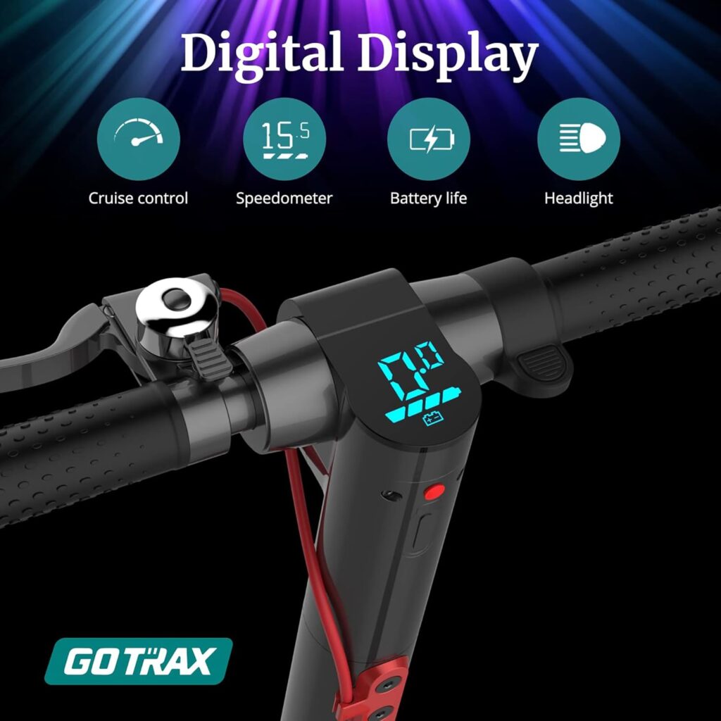 Gotrax Adults Electric Scooter, 8.5 Pneumatic Tire, Max 14/16 Mile Range, Max 15.5/18 mph Speed ​​Power by 250/300W Motor, with Cruise Control Foldable Electric Scooter for Adult