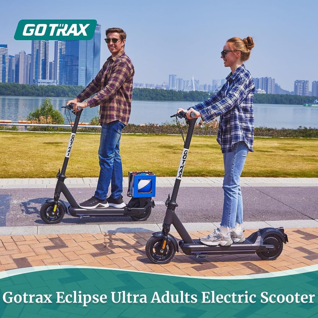 Gotrax Electric Scooter, 10 Pneumatic Tire, Max 18/38 Mile, Max 20Mph Speed, All Aluminum Body and Headlight Taillight, LED Large DisplayCruise Control Foldable Commuter EScooter for Adult