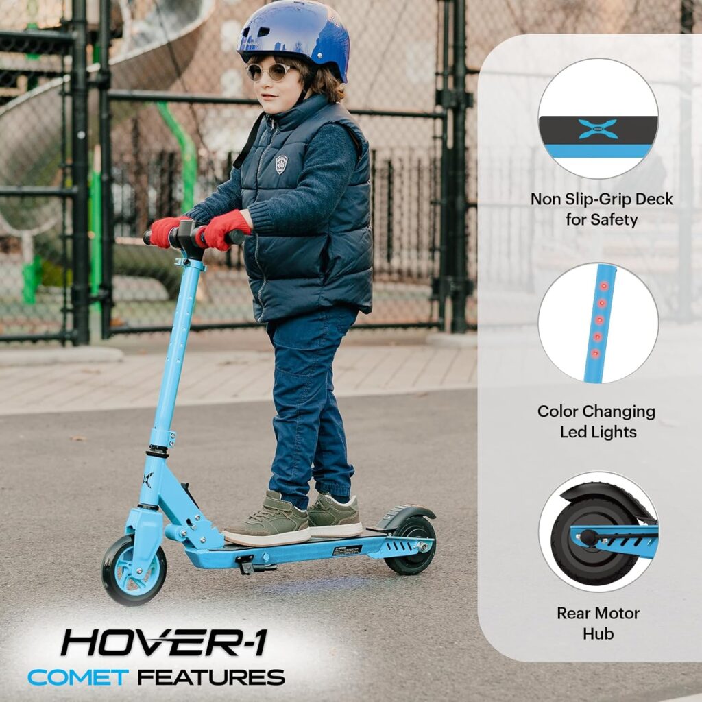 Hover-1 Comet Foldable Electric Scooter with 200W Motor, 10 mph Max Speed, and 5 Miles Max Range