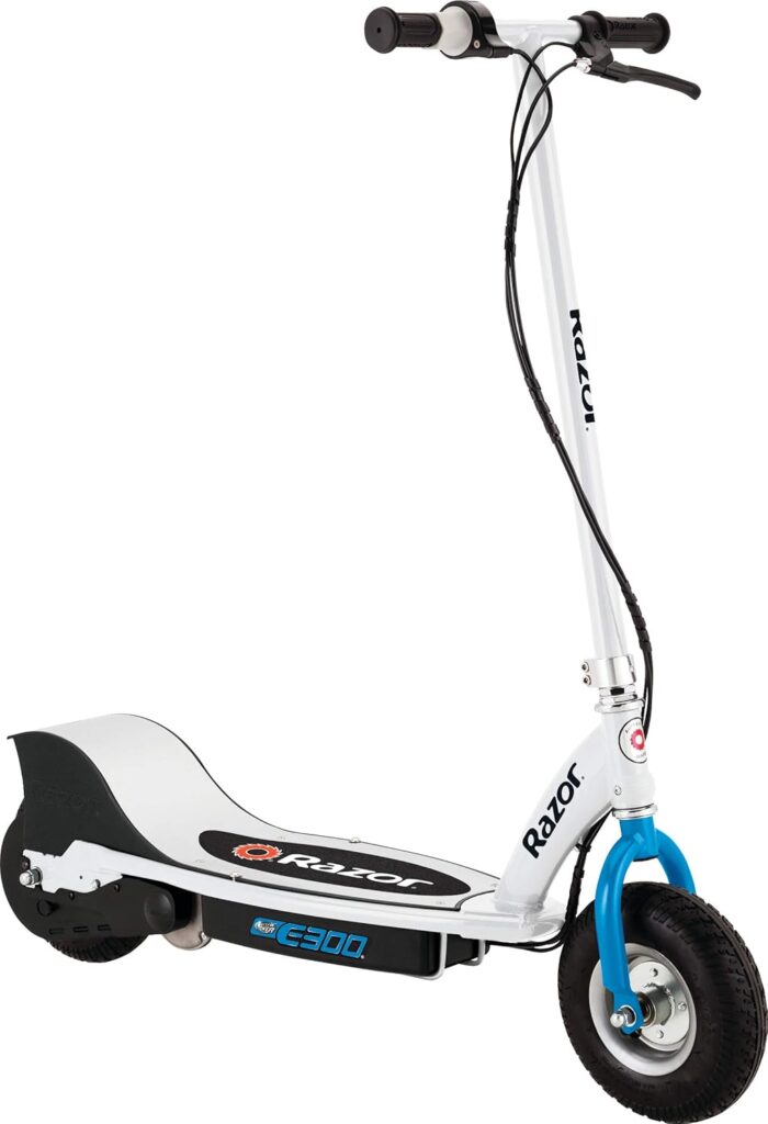 Razor E300 Electric Scooter for Kids Ages 13+ - 9 Pneumatic Tires, Up to 15 mph and 40 min of Ride Time, For Riders up to 220 lbs