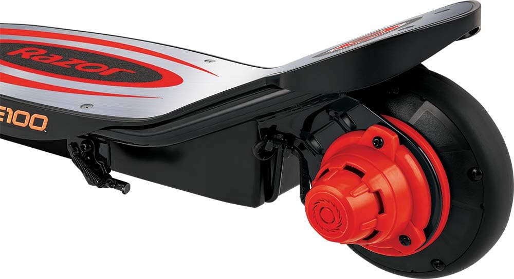 Razor Power Core E100 Electric Scooter for Kids Ages 8+ - 100w Hub Motor, 8 Pneumatic Tire, Up to 11 mph and 60 min Ride Time, for Riders up to 120 lbs