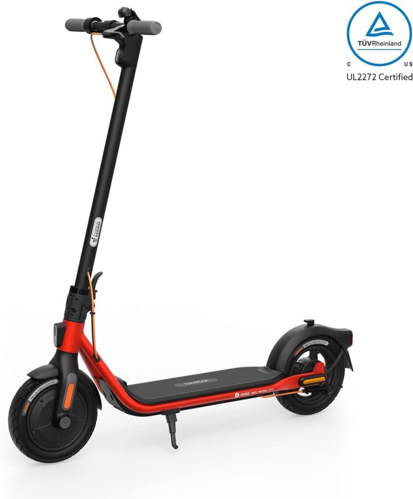 Segway Ninebot D18W/D28U Foldable Electric Scooter, Power by 250W/300W Motor, 11.2/17.4mi Range  15.5 mph, 10 Tire, Commuter Scooter for Adults, UL-2271 2272 Certified